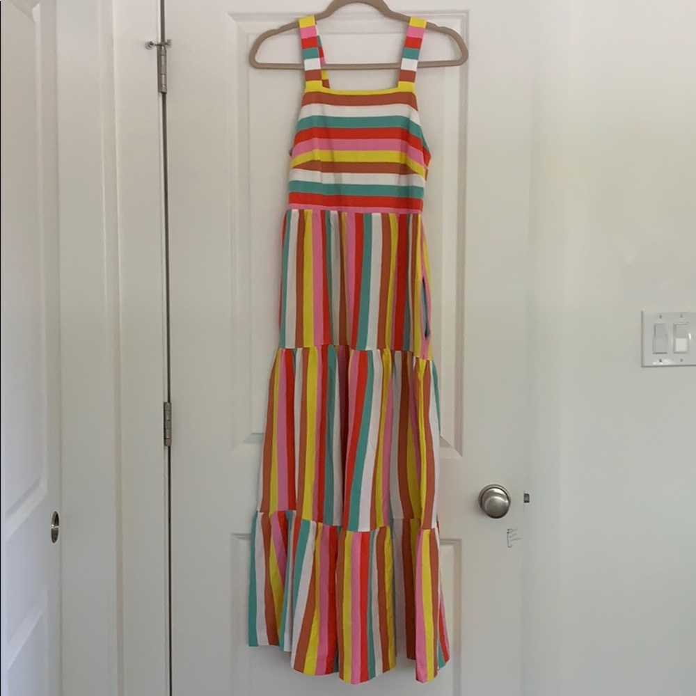 JCrew rainbow maxi dress -NWT